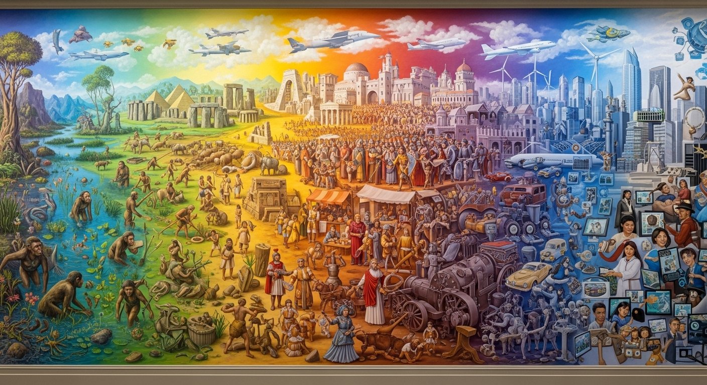 The Epic Journey of Human Civilization: From the Dawn of Life to Our Modern World
